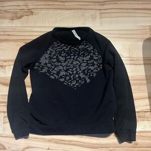 lululemon athletica Black and Gray Crewneck Sweater
